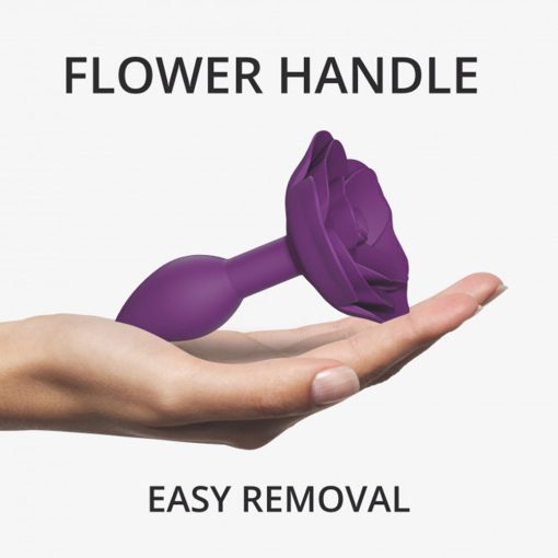 Love To Love Open Roses Silicone Anal Plug Purple Rain S - Image 3