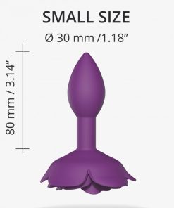 Love To Love Open Roses Silicone Anal Plug Purple Rain S