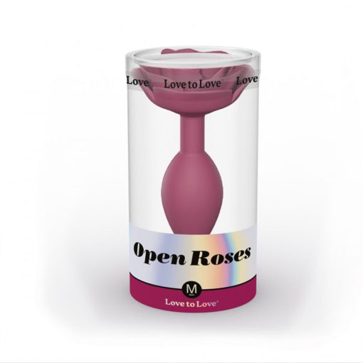 Love To Love Open Roses Silicone Anal Plug Plum Star M