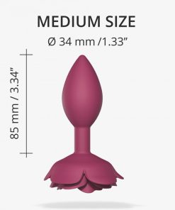 Love To Love Open Roses Silicone Anal Plug Plum Star M