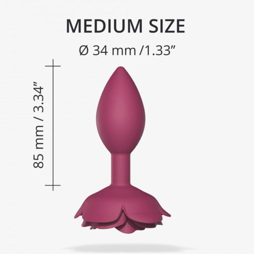 Love To Love Open Roses Silicone Anal Plug Plum Star M - Image 3