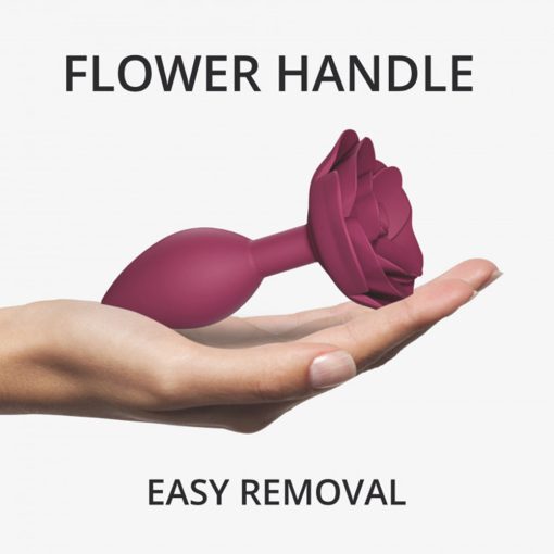 Love To Love Open Roses Silicone Anal Plug Plum Star M - Image 4