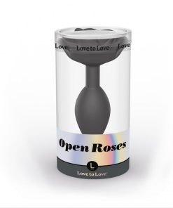 Love To Love Open Roses Silicone Anal Plug Black Onyx L