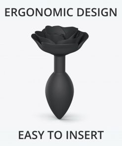 Love To Love Open Roses Silicone Anal Plug Black Onyx L