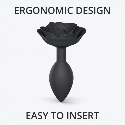 Love To Love Open Roses Silicone Anal Plug Black Onyx L - Image 4