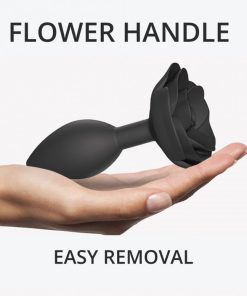 Love To Love Open Roses Silicone Anal Plug Black Onyx L