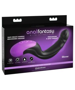 Anal Fantasy Elite Collection Rechargeable Silicone Hyper-Pulse P-Spot Massager Black