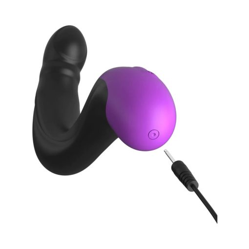 Anal Fantasy Elite Collection Rechargeable Silicone Hyper-Pulse P-Spot Massager Black - Image 3