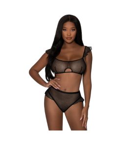 Magic Silk Girl Next Door Bralette & Panty Black L/Xl