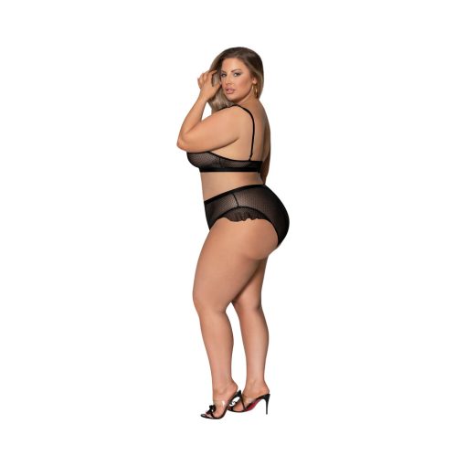 Magic Silk Girl Next Door Bralette & Panty Black Queen Size - Image 2