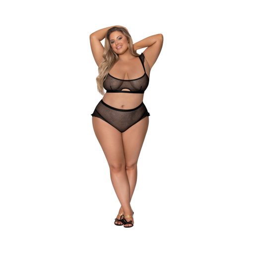 Magic Silk Girl Next Door Bralette & Panty Black Queen Size - Image 4