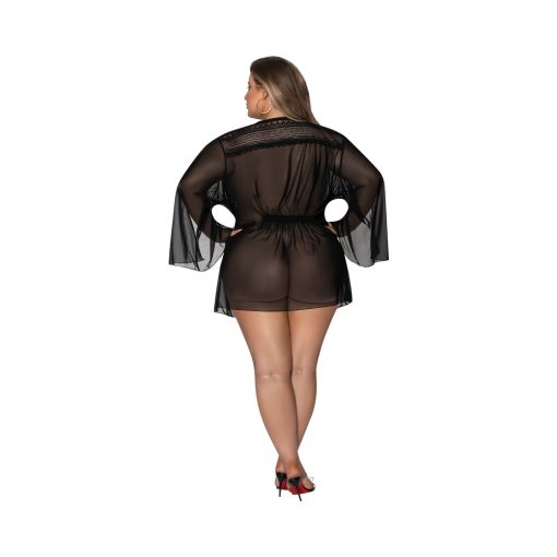Magic Silk Modern Romance Short Robe Black Queen Size - Image 3