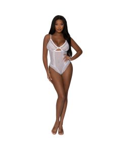 Magic Silk Modern Romance Cheeky Teddy White L/Xl