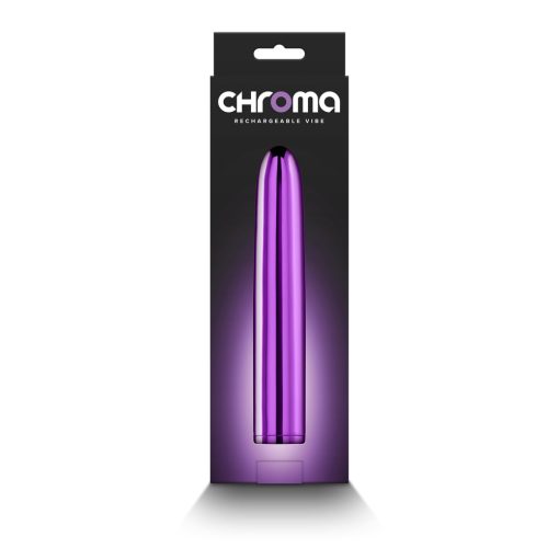 Chroma Rechargeable Vibe 7 In. Purple