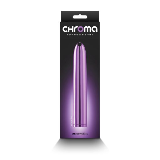 Chroma Rechargeable Vibe 7 In. Purple - Image 4