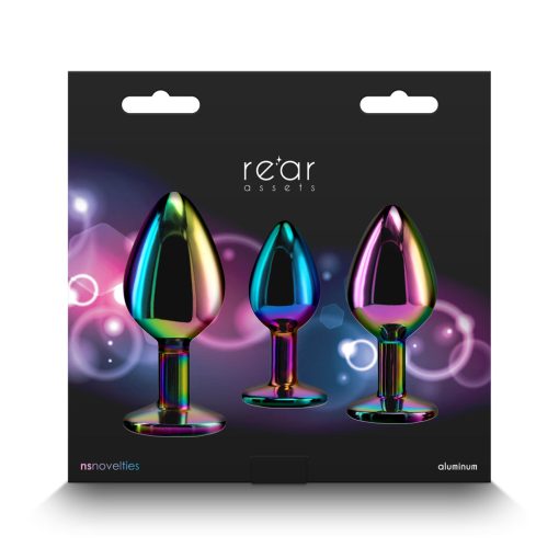 Rear Assets 3-Piece Metal Plug Kit Multicolor/Rainbow - Image 4
