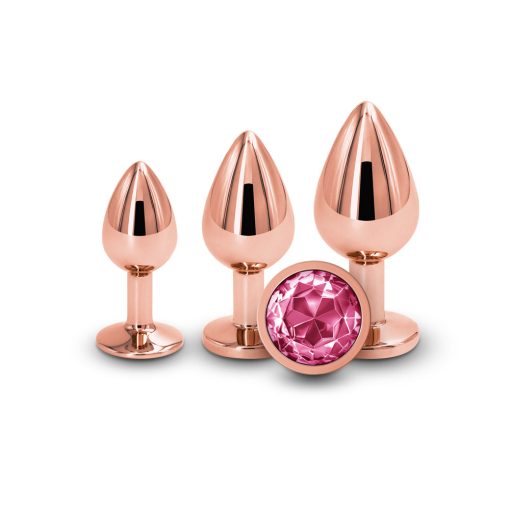 Rear Assets 3-Piece Metal Plug Kit Rose Gold/Pink - Image 2