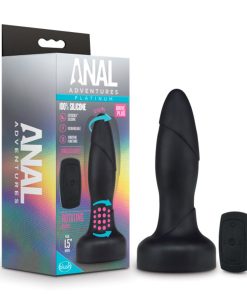 Anal Adventures Platinum Vibrating & Rotating Drive Plug Black