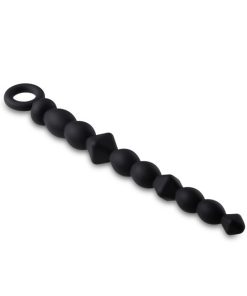 Anal Adventures Platinum Silicone Beginner Anal Beads Black