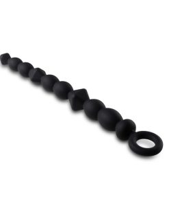 Anal Adventures Platinum Silicone Beginner Anal Beads Black