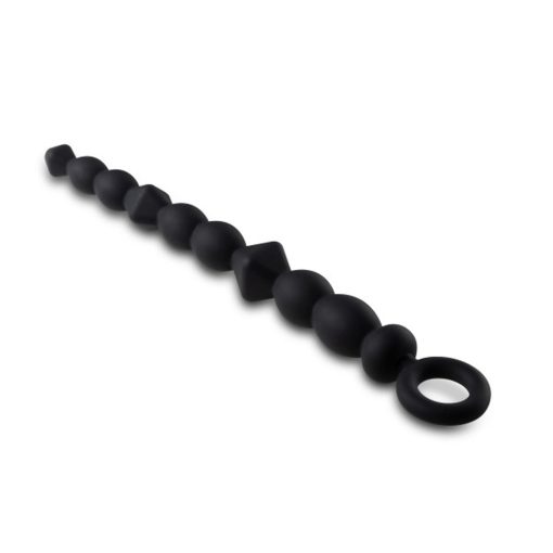 Anal Adventures Platinum Silicone Beginner Anal Beads Black - Image 4