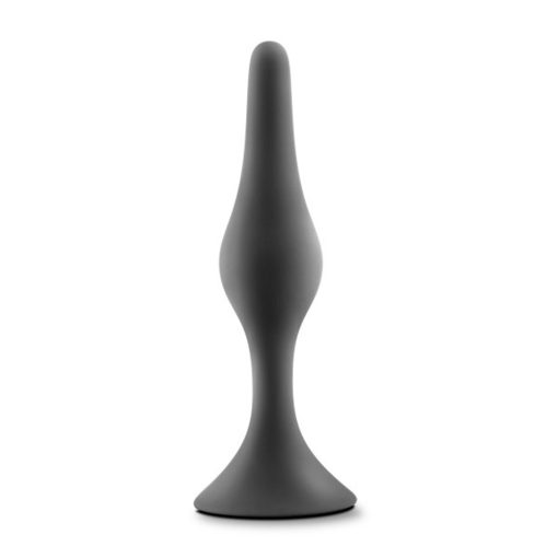 Anal Adventures Platinum Silicone Beginner Plug Large Black - Image 2