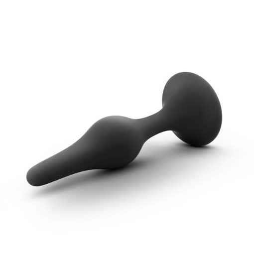 Anal Adventures Platinum Silicone Beginner Plug Large Black - Image 3