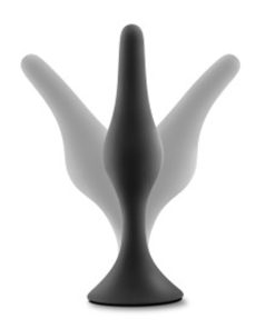 Anal Adventures Platinum Silicone Beginner Plug Large Black