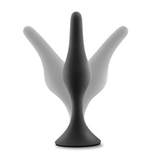 Anal Adventures Platinum Silicone Beginner Plug Large Black - Image 4