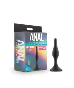 Anal Adventures Platinum Silicone Beginner Plug Small Black
