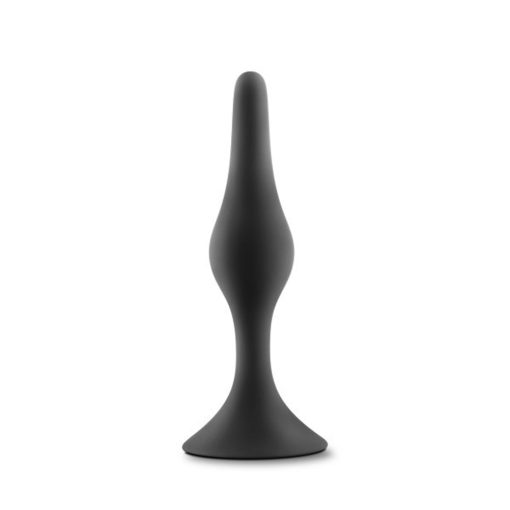 Anal Adventures Platinum Silicone Beginner Plug Small Black - Image 2