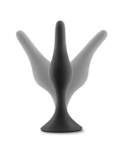 Anal Adventures Platinum Silicone Beginner Plug Small Black