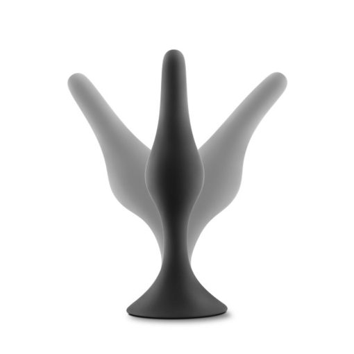 Anal Adventures Platinum Silicone Beginner Plug Small Black - Image 4