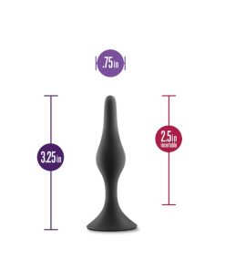 Anal Adventures Platinum Silicone Beginner Plug Small Black