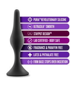 Anal Adventures Platinum Silicone 3-Piece Beginner Plug Kit Black