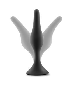 Anal Adventures Platinum Silicone 3-Piece Beginner Plug Kit Black