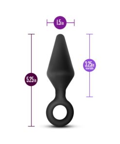 Anal Adventures Platinum Silicone Loop Plug Large Black