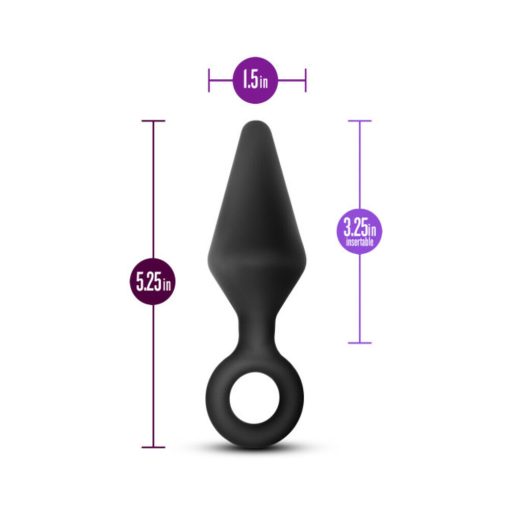 Anal Adventures Platinum Silicone Loop Plug Large Black - Image 5