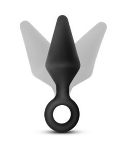Anal Adventures Platinum Silicone Loop Plug Large Black