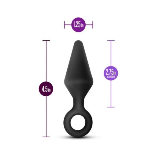 Anal Adventures Platinum Silicone Loop Plug Medium Black - Image 5