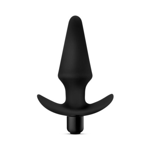 Anal Adventures Platinum Silicone Vibrating Plug Black - Image 2