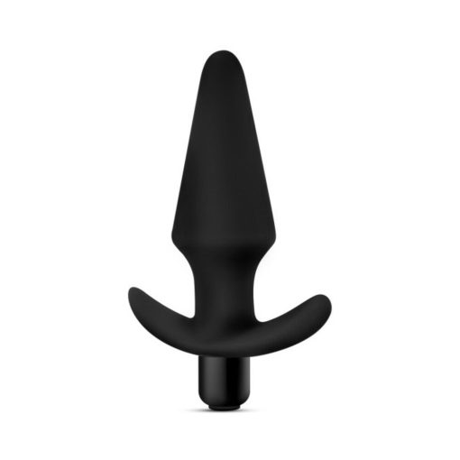 Anal Adventures Platinum Silicone Vibrating Plug Black - Image 3