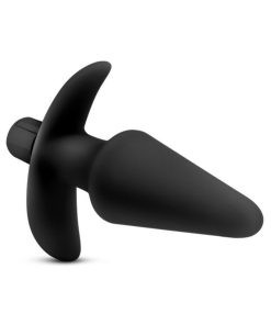 Anal Adventures Platinum Silicone Vibrating Plug Black