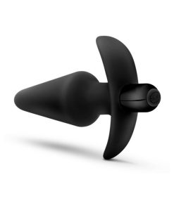 Anal Adventures Platinum Silicone Vibrating Plug Black