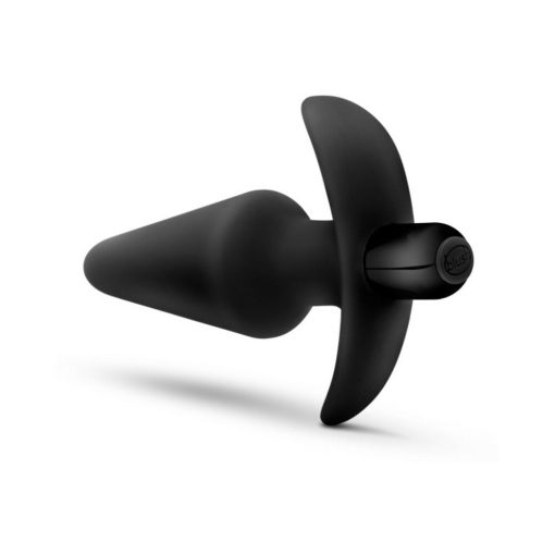 Anal Adventures Platinum Silicone Vibrating Plug Black - Image 5