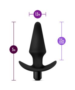 Anal Adventures Platinum Silicone Vibrating Plug Black