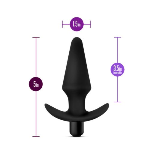 Anal Adventures Platinum Silicone Vibrating Plug Black - Image 6