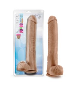 Au Naturel Daddy 14 In. Posable Dual Density Dildo With Balls Tan
