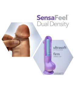 Au Naturel Daddy 14 In. Posable Dual Density Dildo With Balls Tan