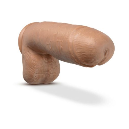 Au Naturel Huge 10 In. Posable Dual Density Dildo With Balls Tan - Image 3